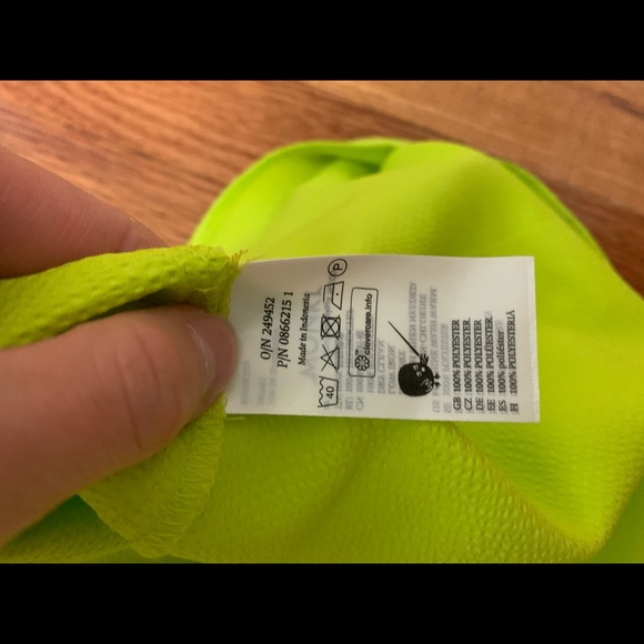 Monki Brisa Satin midi skirt in lime green size 36 - Picture 6 of 7